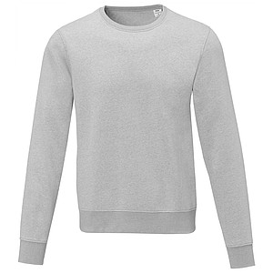 Pánský svetr s kruhovým výstřihem Elevate ZENON, světle šedý melír, vel. 3XL