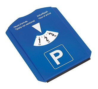 Parkovacie hodiny s autoškrabkou