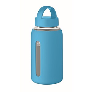 PARLA Fľaša z borosilikátového skla 600 ml, tyrkysová