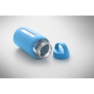 PARLA Fľaša z borosilikátového skla 600 ml, tyrkysová
