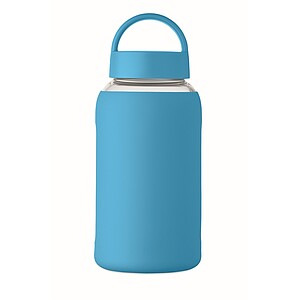 PARLA Fľaša z borosilikátového skla 600 ml, tyrkysová