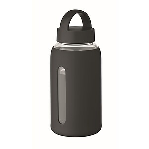 PARLA Láhev z borosilikátového skla 600 ml, černá