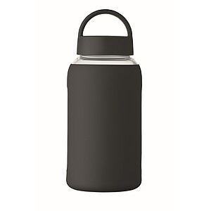 PARLA Láhev z borosilikátového skla 600 ml, černá