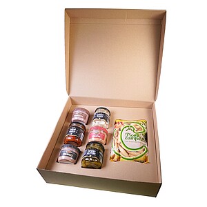 PARTA Dárková sada - kuřecí a vepřová paštika, vepřova paštika Iberico, tyčinky picos, česnek, sušená rajčata a jalapeňos