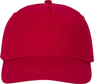 Päťpanelová bavlnená šiltovka Feniks, červená