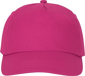 Päťpanelová bavlnená šiltovka Feniks, fuchsiová