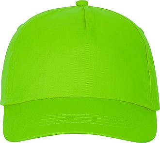 Päťpanelová bavlnená šiltovka Feniks, jasne zelená