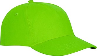 Päťpanelová bavlnená šiltovka Feniks, jasne zelená