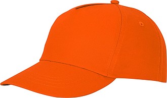Päťpanelová bavlnená šiltovka Feniks, oranžová