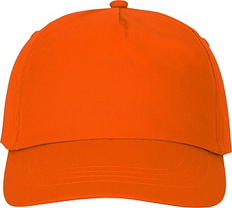 Päťpanelová bavlnená šiltovka Feniks, oranžová