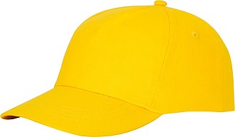 Päťpanelová bavlnená šiltovka Feniks, žltá