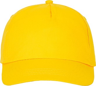 Päťpanelová bavlnená šiltovka Feniks, žltá