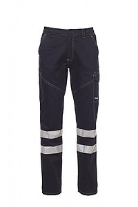 Payper WORKER REFLEX pracovní kalhoty s reflexními pruhy, námořní modrá, M - kalhoty s potiskem