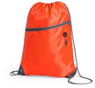 PELU Sťahovací batoh s vreckom na zips, oranžová