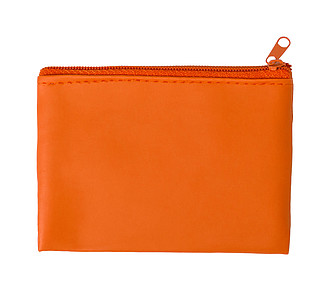 Peněženka na zip z PU kůže, oranžová