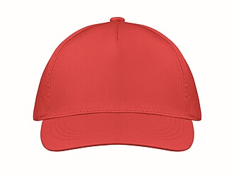 Pětipanelová baseballová kšiltovka, červená
