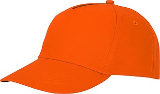 Pětipanelová bavlněná čepice Feniks, oranžová