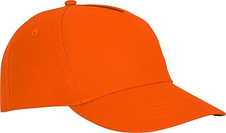 Pětipanelová bavlněná čepice Feniks, oranžová