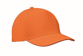 Pětipanelová čepice, oranžová