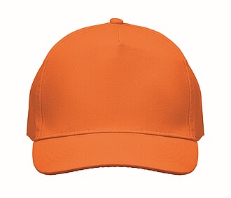 Pětipanelová čepice, oranžová