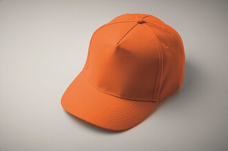 Pětipanelová čepice, oranžová