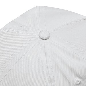 Pětipanelová kšiltovka z polyesteru, bílá