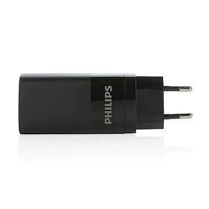 Philips 65W ultra rýchla PD 3-portová USB nabíjačka, čierna