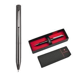 PIERRE CARDIN FESTIVAL Kovové guľôčkové pero s otočným mechanizmom a elegantným rytím, gunmetal
