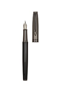 PIERRE CARDIN ODETTE Plniace pero, čierna/gunmetal