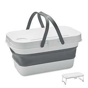 PIKNIKO Skladací silikónový piknikový kôš s vekom, objem 16 l
