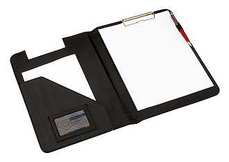 písacia podložka s klipom A4, PVC, nylonová, čierna