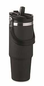 PITESTI Dvoustěnný XXL hrnek z recyklované nerezové oceli, 850 ml, černá