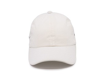 PLAIN Plátěná čepice s kšiltem, bílá