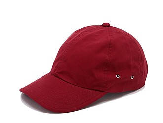PLAIN Plátěná čepice s kšiltem, vínová