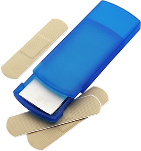 PLASTER Náplast v plastové krabičce, 5 ks, modrá