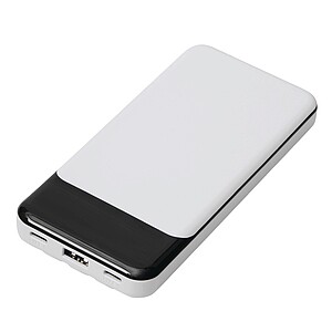 Plastová powerbanka 10 000 mAh, biela