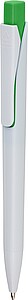 Plastová propiska s bílým tělem, zelená limetková