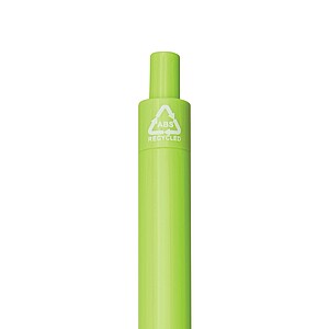 Plastová propiska s žebrovaným úchopem, světle zelená