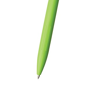 Plastová propiska s žebrovaným úchopem, světle zelená