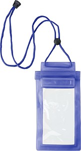 Plastové voděodolné pouzdro na mobilní zařízení, modré - reklamní předměty