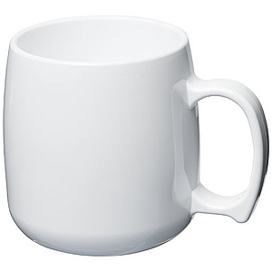 Plastový hrnček, 300ml, biely