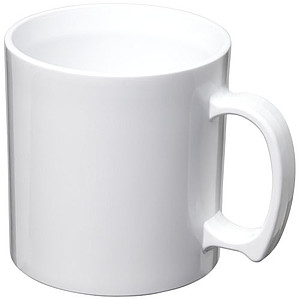 Plastový hrnček valcového tvaru, 300ml, biely