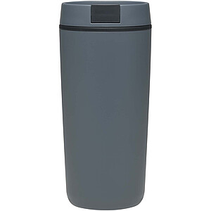 Plastový hrnek Sedona o objemu 480 ml s dvojitou stěnou, modrošedá