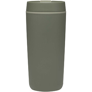 Plastový hrnek Sedona o objemu 480 ml s dvojitou stěnou, zelená