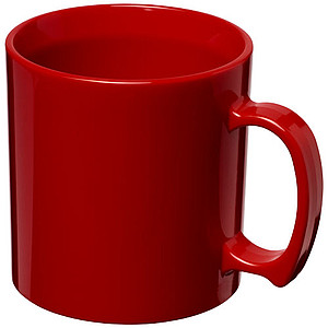 Plastový hrnek válcového tvaru, 300ml, červený