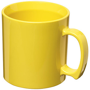 Plastový hrnek válcového tvaru, 300ml, žlutý