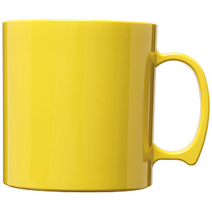 Plastový hrnek válcového tvaru, 300ml, žlutý