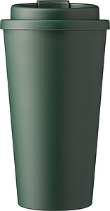 Plastový kelímek s víčkem na pití 475ml, zelená