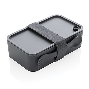 Plastový obedový box s kapacitou 1,2 litra, antracitová