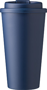 Plastový pohár s viečkom na pitie, 475ml, námornícka modrá